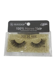 Maroof Mink 3D Hair Handmade Eyelashes, R59 Black, Black